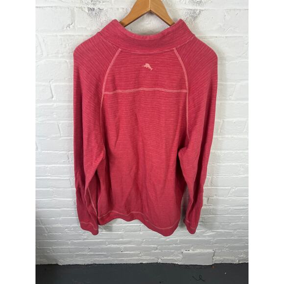 Tommy Bahama Men's Flip Breaker Reversible Half-Zip Pullover Sweater Pink Size L - Picture 6 of 7